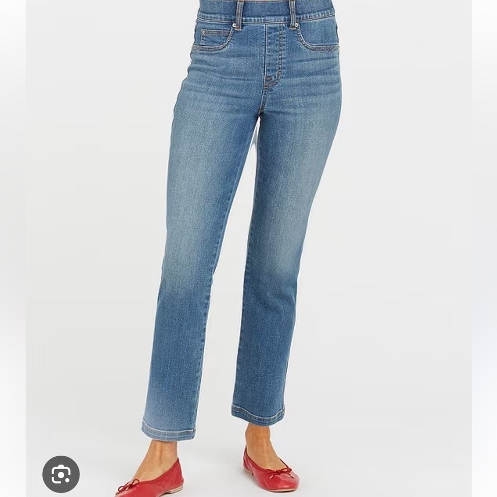 Spanx EveryWear Straight Leg Jeans size S High Rise Vintage Indigo